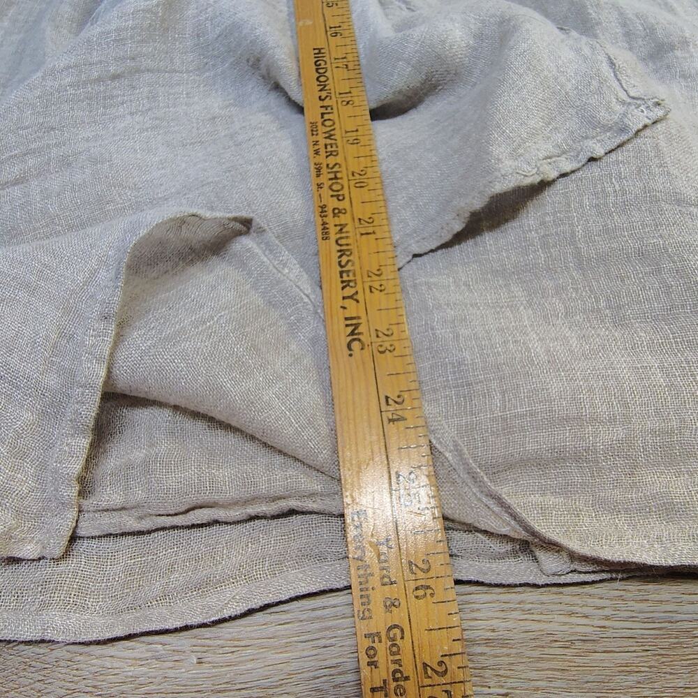 Pure Linen Gauze Kimono Cardigan Duster Wrap Coastal Grandmother Shrug Large - Picture 8 of 11
